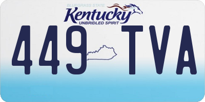 KY license plate 449TVA