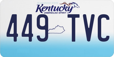KY license plate 449TVC