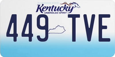 KY license plate 449TVE