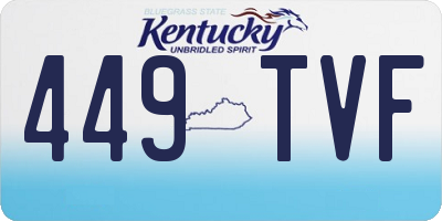 KY license plate 449TVF