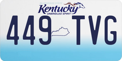 KY license plate 449TVG