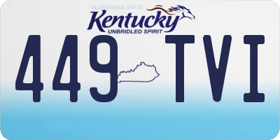 KY license plate 449TVI