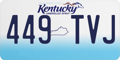 KY license plate 449TVJ