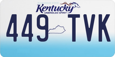 KY license plate 449TVK