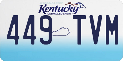 KY license plate 449TVM