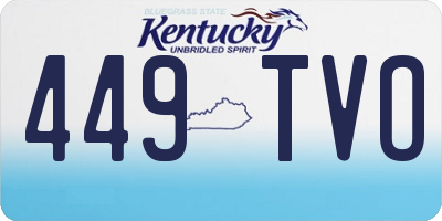 KY license plate 449TVO