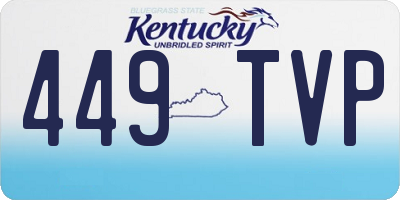 KY license plate 449TVP