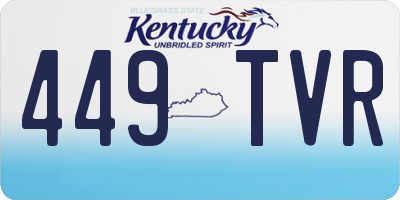KY license plate 449TVR