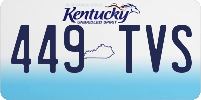 KY license plate 449TVS