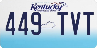 KY license plate 449TVT