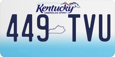 KY license plate 449TVU