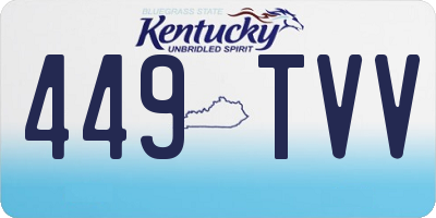 KY license plate 449TVV