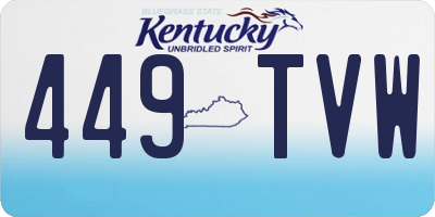 KY license plate 449TVW
