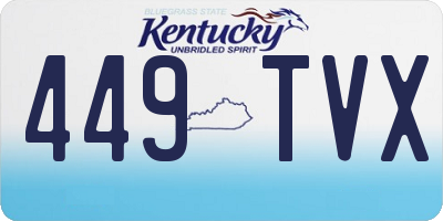 KY license plate 449TVX