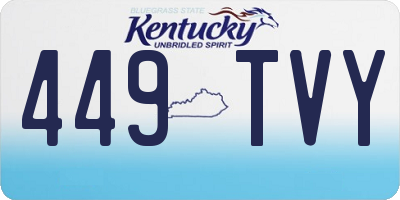 KY license plate 449TVY
