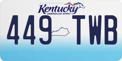 KY license plate 449TWB