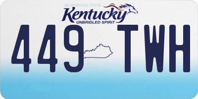 KY license plate 449TWH