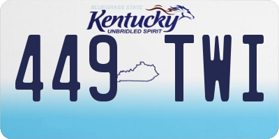 KY license plate 449TWI