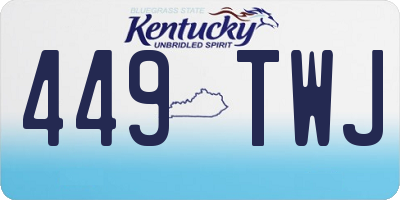 KY license plate 449TWJ