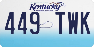 KY license plate 449TWK