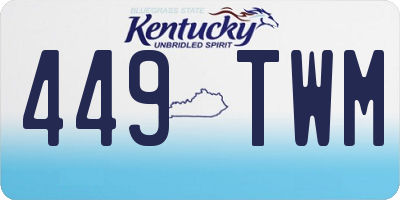 KY license plate 449TWM