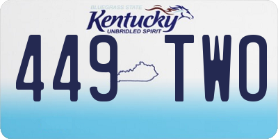 KY license plate 449TWO