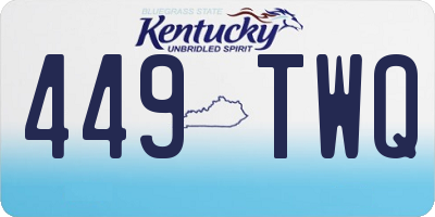 KY license plate 449TWQ