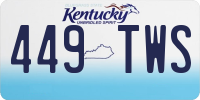 KY license plate 449TWS