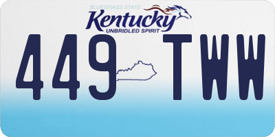 KY license plate 449TWW