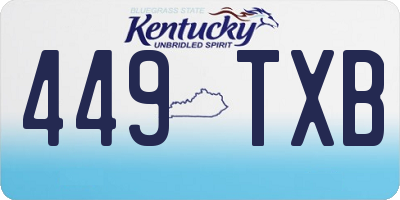 KY license plate 449TXB
