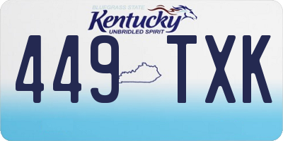 KY license plate 449TXK