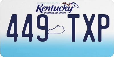 KY license plate 449TXP