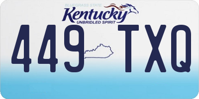 KY license plate 449TXQ