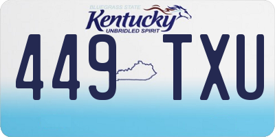 KY license plate 449TXU