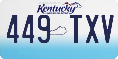 KY license plate 449TXV