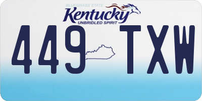 KY license plate 449TXW