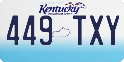 KY license plate 449TXY