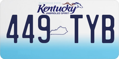 KY license plate 449TYB