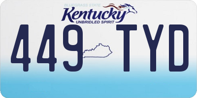 KY license plate 449TYD