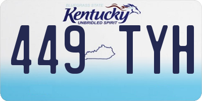 KY license plate 449TYH