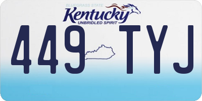 KY license plate 449TYJ