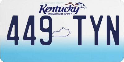 KY license plate 449TYN