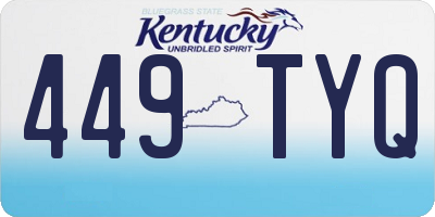 KY license plate 449TYQ