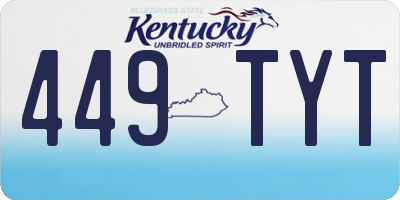 KY license plate 449TYT