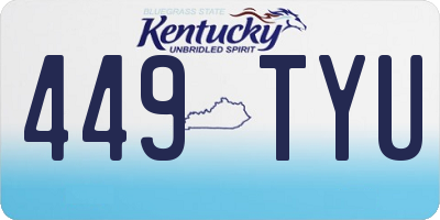 KY license plate 449TYU