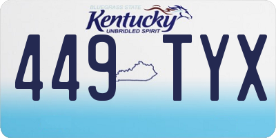 KY license plate 449TYX