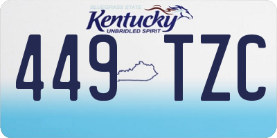 KY license plate 449TZC