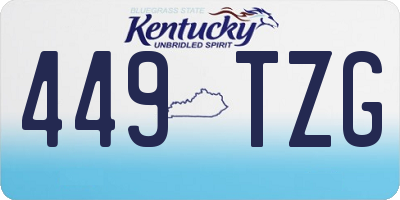 KY license plate 449TZG