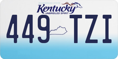 KY license plate 449TZI