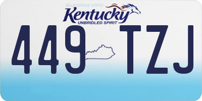 KY license plate 449TZJ